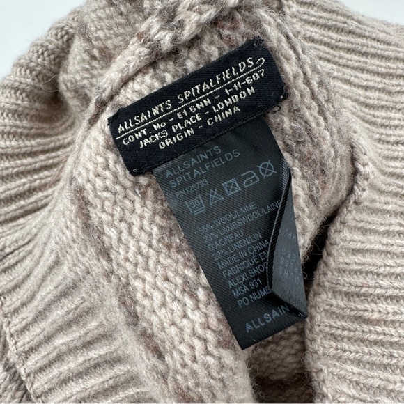 ALLSAINTS Wool Linen Knit Scarf - Picture 3 of 4